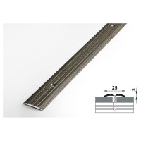 Порог прямой алюминиевый (25 мм; 0.9 м; декоративный; дуб мореный) Лука УТ000026019