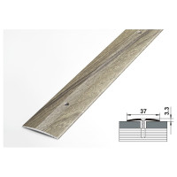 Порог прямой алюминиевый (37 мм; 0.9 м; декоративный; дуб английский) Лука УТ000026078