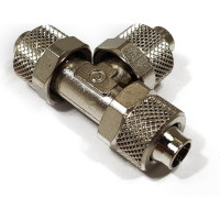 Фитинг тройник с накидной гайкой 10/8 мм Camozzi 1540 10/8