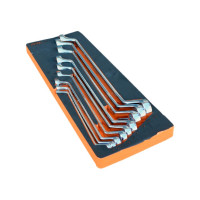 Набор накидных ключей CUSTOR 75 град, 9 предметов, в ложементе VCS1/4 PRO-5