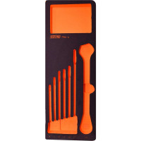 Набор комбинированных ключей CUSTOR с трещоткой и реверсом, 7 предметов, в ложементе VCS1/4 PRO-6