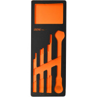 Набор комбинированных ключей CUSTOR с трещоткой, и шарниром, 7 предметов, в ложементе VCS1/4 PRO-7