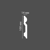 Напольный плинтус Stenopol 100х14х2000 мм под покраску C7137