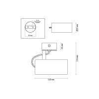 Потолочный светильник ODEON LIGHT, металл GU10 50W KIKO 3872/1C