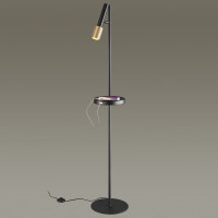 Торшер ODEON LIGHT с полкой/USB металл GU10 LED 10W MEHARI 4240/1F