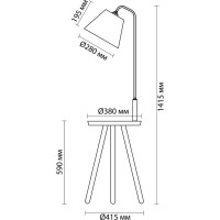 Торшер со столиком ODEON LIGHT, ткань E27 1х60W KALDA 4666/1F