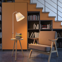 Торшер со столиком ODEON LIGHT, ткань E27 1х60W KALDA 4667/1F