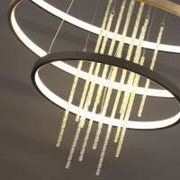 Подвесной светильник ODEON LIGHT, металл стекло LED 113W MONICA 3901/99L