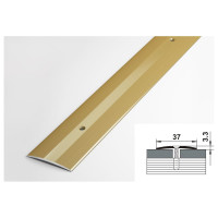 Порог прямой алюминиевый (37 мм; 0.9 м; анодированный; золото) Лука 00000001375