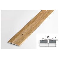 Порог прямой алюминиевый (37 мм; 0.9 м; декоративный; дуб универсал) Лука 00000001383