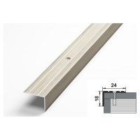 Порог угловой алюминиевый (24х18 мм; 0.9 м; декоративный; клен беленый) Лука 00000001838