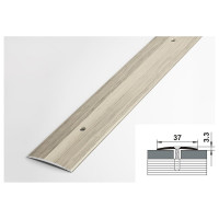 Порог прямой алюминиевый (37 мм; 0.9 м; декоративный; клен беленый) Лука 00000001546