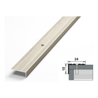 Порог угловой алюминиевый (24х10 мм; 0.9 м; декоративный; клен беленый) Лука УТ000002737