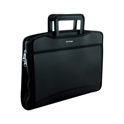 Папка-портфель BERLINGO Silk Touch 8 отделений, A4, 380х280х45 мм, 700 мкм, черная ADb_04031