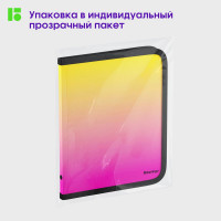 Папка BERLINGO Radiance на молнии А5+, 600 мкм, желтый/розовый градиент, с рисунком ZF5_A5001