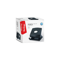 Дырокол BERLINGO Office Soft 30 листов, пластиковый, черный, с линейкой DDp_30161