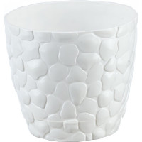 Кашпо IDEA КАМНИ 220 мм, 4.8 л Белый М 3174