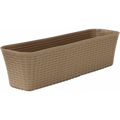 Балконный ящик IDEA РОТАНГ 600 Бежевый ротанг М 3226