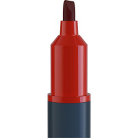 Маркер перманентный Berlingo "Multiline PE400" красный, скошенный, 0,5-4мм, 12 шт. BMc_04603