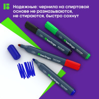 Набор перманентных маркеров Berlingo MultiLine PE320 4цв., пулевидный, трехгранный, 3мм BMc_17409