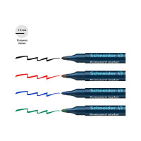 Набор перманентных маркеров Schneider "Maxx 130" 04цв., пулевидный, 1,0мм, 1 шт. 113094