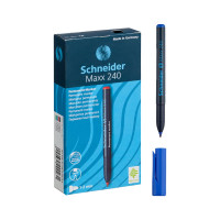 Маркер перманентный Schneider "Maxx 240" синий, пулевидный, 2мм, 10 шт. 124003