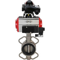 Затвор DN.ru 316L-316L-EPDM Ду250 Ру16 с пневмоприводом, пневмораспределителем, БКВ D050-00106