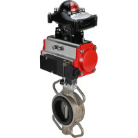 Затвор DN.ru 316L-316L-EPDM Ду250 Ру16 с пневмоприводом, пневмораспределителем, БКВ D050-00106