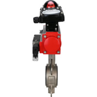 Затвор DN.ru 316L-316L-EPDM Ду250 Ру16 с пневмоприводом, пневмораспределителем, БКВ D050-00106