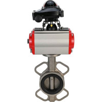 Затвор DN.ru 316L-316L-EPDM Ду250 Ру16 с пневмоприводом, пневмораспределителем, БКВ D050-00106