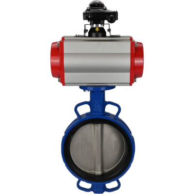 Затвор DN.ru GGG50-GGG40-EPDM Ду250 Ру16 с пневмоприводом, пневмораспределителем, БКВ D050-00223