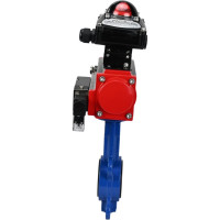 Затвор DN.ru GGG50-GGG40-EPDM Ду65 Ру16 с пневмоприводом, пневмораспределителем, БКВ D050-00239