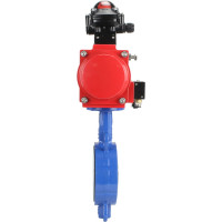 Затвор DN.ru WCB-316L-PTFE Ду125 Ру16 с пневмоприводом, пневмораспределителем, БКВ D050-00332