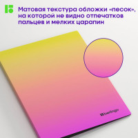 Папка на 4 кольцах BERLINGO Radiance 24 мм, 600 мкм, D-кольца, с внутренним карманом, желтый/розовый RB4_4D001