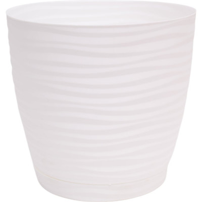 Кашпо с поддоном IDEA ДЮНА 220 мм, 5.5 л Белый М 3070