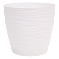 Кашпо с поддоном IDEA ДЮНА 150 мм, 1.7 л Белый М 3068