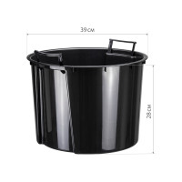 Кашпо круглое с вкладышем IDEA ПИЛАР 390х750 мм 23/69 л Белый М 3088