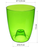 Кашпо IDEA ОРХИДЕЯ 125 мм Зеленый прозрачный М 3147