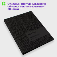 Папка BERLINGO DoubleBlack с 20 вкладышами, 17 мм, 600 мкм, черная, с внутренним карманом, с рисунком DB4_10701