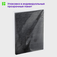 Папка BERLINGO DoubleBlack с 20 вкладышами, 17 мм, 600 мкм, черная, с внутренним карманом, с рисунком DB4_10701