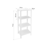Полка IDEA прямоугольная малая 4 секции 340х280х750 белый М 2745