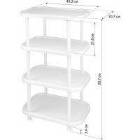 Полка IDEA овальная 4 секции коричневый М 2717