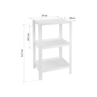 Полка IDEA прямоугольная малая 3 секции 340х280х527 белый М 2744