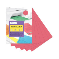 Цветная бумага OfficeSpace Intensive Color A4, 80 г/м2, 100 листов, красный IC_38230