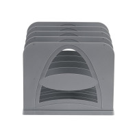 Вертикальный лоток-сортер Стамм сборный, 4 отделения, серый СО01