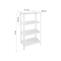 Полка IDEA прямоугольная 4 секции 415х285х750 белый М 2747