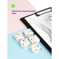 Прямоугольный ластик BERLINGO Sparkle 5 шт, 34х34х12 мм, пластиковая коробка BLc_00500_5