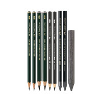 Набор чернографитных карандашей Faber-Castell Pitt Graphite 11 предметов, заточенный, металлический корпус 112972