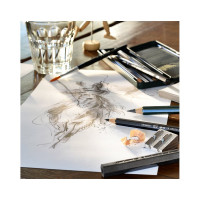 Набор чернографитных карандашей Faber-Castell Pitt Graphite 11 предметов, заточенный, металлический корпус 112972