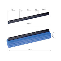 Насадка-моп для швабры OfficeClean Professional самоотжимной роликовой, ПВА 27 см, синяя 303059